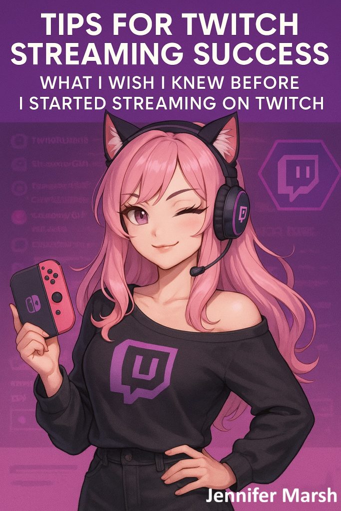 Book Cover: Tips for Twitch Streaming Success: What I Wish I Knew Before I Started Streaming on Twitch: Advice from a Twitch Streamer to Other Beginner Twitch Streamers