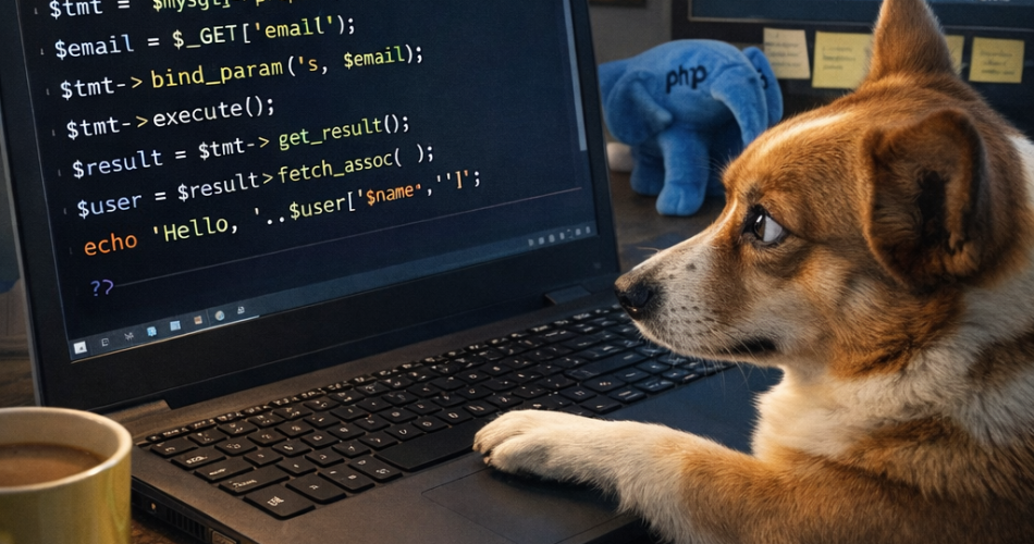 Corgi coding prepared statements in PHP